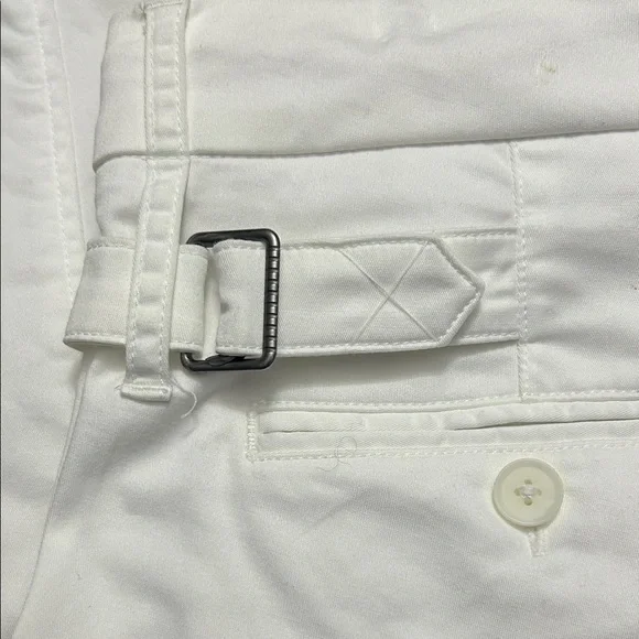 Vince Crisp White Side Buckles EUC Chino Bermuda Shorts Size 6 EUC - Picture 3 of 11